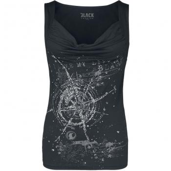 Black Premium EMP: Top con Gran Estampado Frontal – S L Mujer