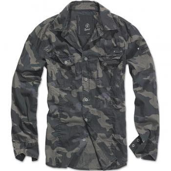Brandit Camisa Manga Larga Slim Gris Hombre Adulto