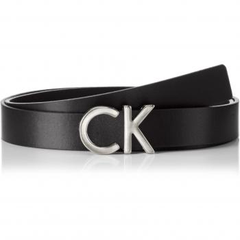 Calvin Klein Standalone Ck Metallic Belt, Cinturón para Mujer, Negro
