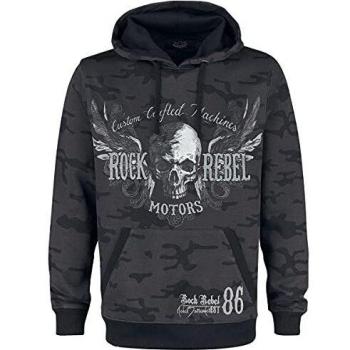 Sudadera Rock Rebel by EMP Bodies Hombre Gris Oscuro 5XL