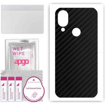 Étiquette de protection apgo pour l’arrière du Cat S62 Pro – Film d’enveloppe, foil, vinyle – Motif carbone noir