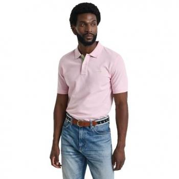 GANT Men's California Pink Contrast Pique Polo