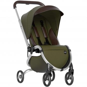 Poussette Canne Mima Zigi Olive – Design Compact & Roues Transparentes