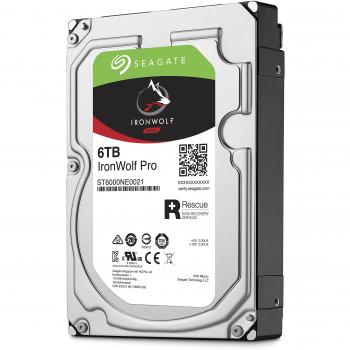 Seagate IronWolf Pro 6TB 3.5 inch Internal Hard Drive for 1-16 Bay NAS Systems with Cache Size of 256MB, Data Transfer Speed of up to 214MB/s and Workload Rate of up to 300TB/Year (7200 RPM)