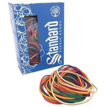 Standaard elastieken 1,5/2 x 70/90 mm, geassorteerde kleuren, zakje van 50 g