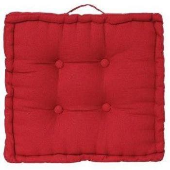Coussin de sol rouge 40 x 40 x 8 cm Atmosphéra