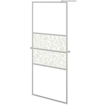 Pared de ducha con estante de cromo 90x195cm ESG vidrio y aluminio