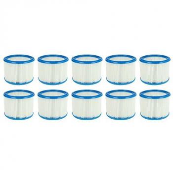 Filtro a pieghe piatte per Nilfisk, Alto e Wap Aero 20-31 (10 pezzi) – cartuccia filtrante VHBW