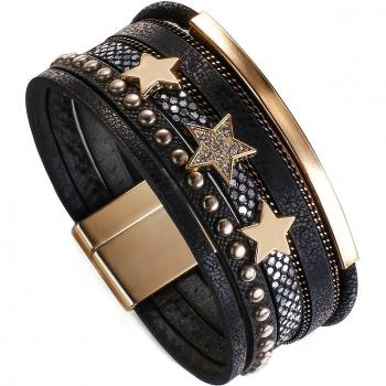 Multilayer Gold Color Star Bracelet for Women