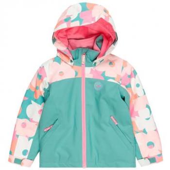 Roxy Chaqueta Softshell Snowy Tale Infantil Rosa y Verde - Talla 6