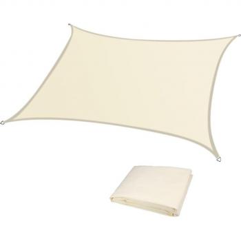 Milk White 2x3m Waterproof UV Block Shade Sail for Outdoor Patio Garden