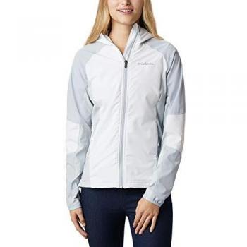 Sudadera Columbia Sweet As Softshell con Capucha para Mujer, Blanco/Gris