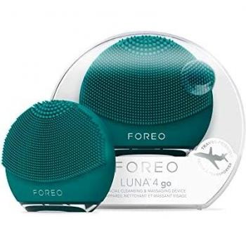 FOREO LUNA 4 go Brosse nettoyante et de raffermissante visage 2 zones pour tous types de peau, Evergreen