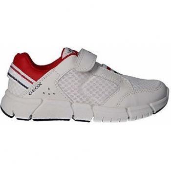 Geox J Flexyper B Scarpe da Ginnastica Basse Bambino Bianco (White/Red C0050) 28 EU