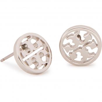 Orecchini Argento Tory Burch Logo Circolare 11165518