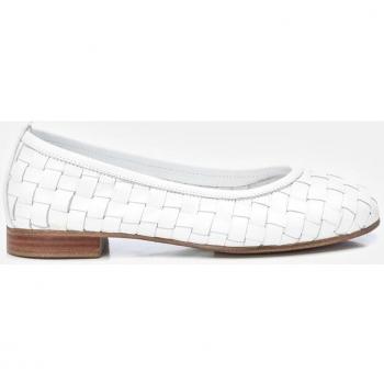 Carmela Leather Collection Women's Braided Flats, XTI White – Size 9