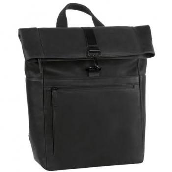 Leonhard Heyden Rucksack Rolltop Backpack (Set, 2-tlg), aus echtem Leder
