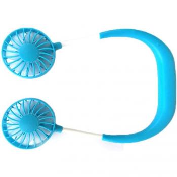 USB Double-Headed Hanging Neck Quiet Portable Handheld Electric Fan