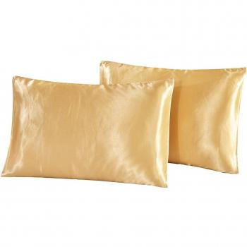 2× Mulberry Silk Satin Pillowcases - Smooth Bedding Decor (8 Colors)