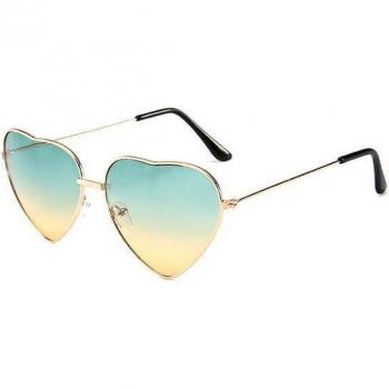 Vintage Love Shape Metal Sunglasses