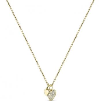 Collar de plata bañada en oro con colgante de corazón
