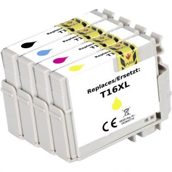 Renkforce Tinte Kombi-Pack ersetzt Epson 16XL (C13T163640) Kompatibel Schwarz, Cyan, Magenta, Gelb RF-I-E-16XLBKCMY4PK RF-5718868