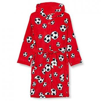 Playful Soccer Fleece Robe for Kids