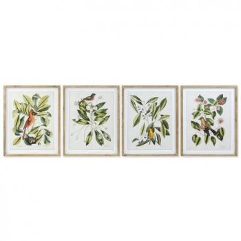 Décoration murale oiseaux colorés - DKD HOME DECOR - 55 x 70 cm