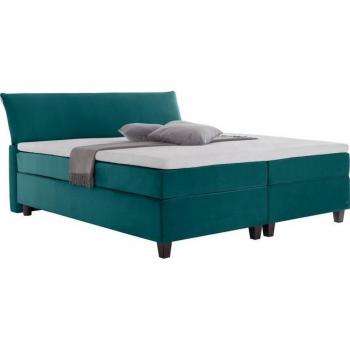 Boxspringbett TOM TAILOR HOME „Color Box“ – Grün (Emerald TSV 3) ohne Print, 120 × 200 cm, H3, 5‑Zonen‑Tonnentaschen‑Federkernmatratze