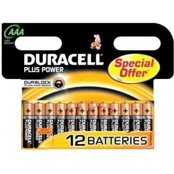 Pack de 10 Pilas Alcalinas Plus Power MN2400 Micro AAA LR03, No-Recargables, 1.5V