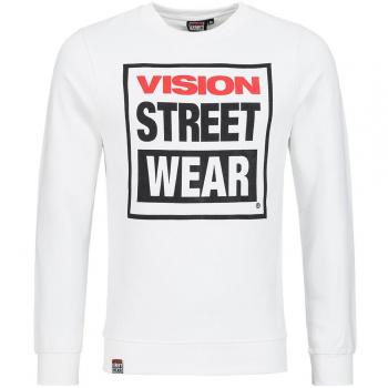 Maglione con cappuccio Vision Street Wear Uomo Bianco L