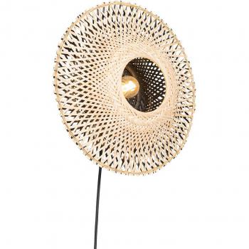 Aplique inteligente bambú 30 cm con enchufe incluido wifi p45 - rina