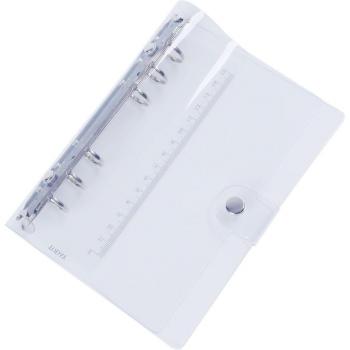 Classeur à spirale en PVC transparent à 6 trous