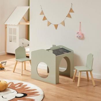 Ensemble Romso Dessin et Chaise – Table + 2 Sièges Vert Menthe