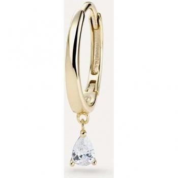 Pendiente piercing aro Moroni de Earcandy elaborado en plata de ley 925 y baño de oro 18k