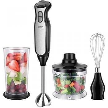 Edelstahl-Stabmixer OSTBA 700 ml – 8‑Gang Handmixer mit Turbo für Babynahrung