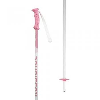 Bastoni da sci Rossignol Electra bianco e rosa junior