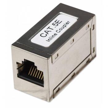 COPLE UTP RJ45 CAT5E MODULAR METALICO HEMBRA-HEMBRA INTELLINET 504768