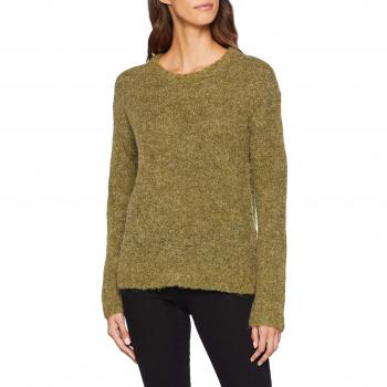 PIECES Pcfortuna LS Wool Knit Noos, suéter para Mujer, Verde