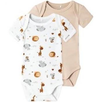 Corpo a Maniche Corte 2-Pack Animale B Right White