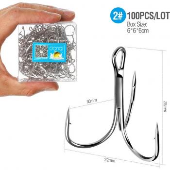 DONQL Anzuelos de Pesca Triples con Púas