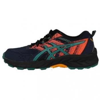 Baskets de Running ASICS GEL-Venture 9 Junior Bleu Rouge Vert - 40