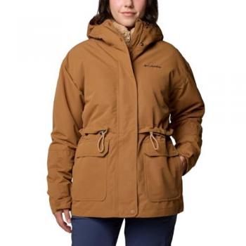 Chaqueta Columbia Drop Ridge II para mujer, marrón, impermeable, talla L