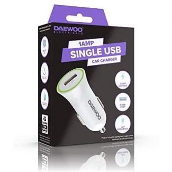 Daewoo 2.4 AMP USB Car Charger with LED Indicator