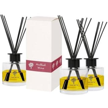 Festive Mulled Wine Reed Scenters – Clear, 200ml x 3