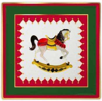 BACI Milano vassoio gourmet quadro in porcellana 17 x 17 cm - carol