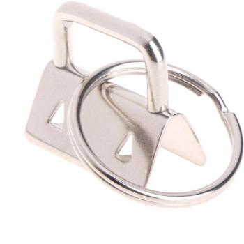 10Pcs 25mm Keychain Split Ring for Wristlets with Cotton Tail Clip