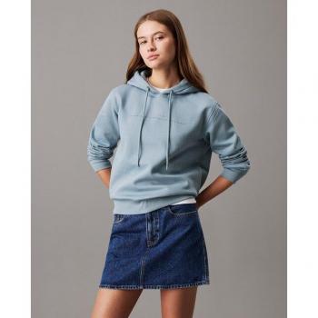 Calvin Klein grafická mikina z džína J20J225494 modrá regular fit