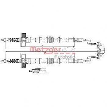 Metzger Bremsseil hinten Opel Astra G