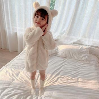 Bata de Dormir Holgada de Manga Larga